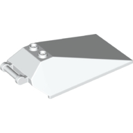 Lego Windscreen 8 x 4 x 2 with Handle and 2 Studs [Hollow Studs] [Plain] / White
