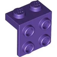 Bracket 1 x 2 - 2 x 2 / Dark Purple