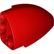 Technic Panel Round Corner 5 x 3 x 2 Left / Red