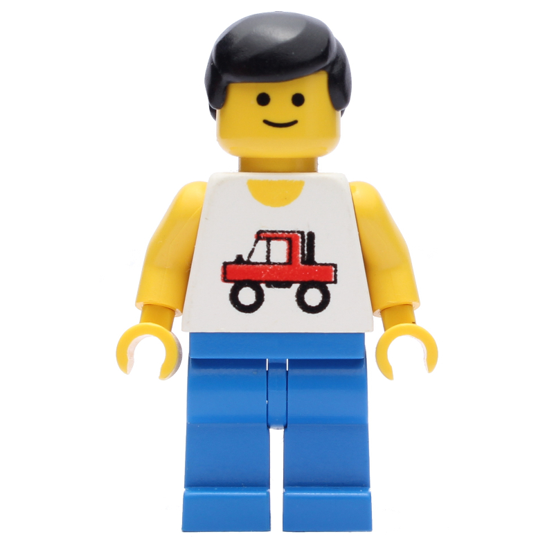Lego Man - With Shirt wit Truck, Blue Legs