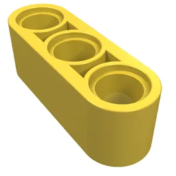 Technic Beam 1 x 3 Thick / Yellow