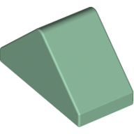 Lego Brick Sloped 45° 2 x 1 Double with Inside Stud Holder / Sand Green