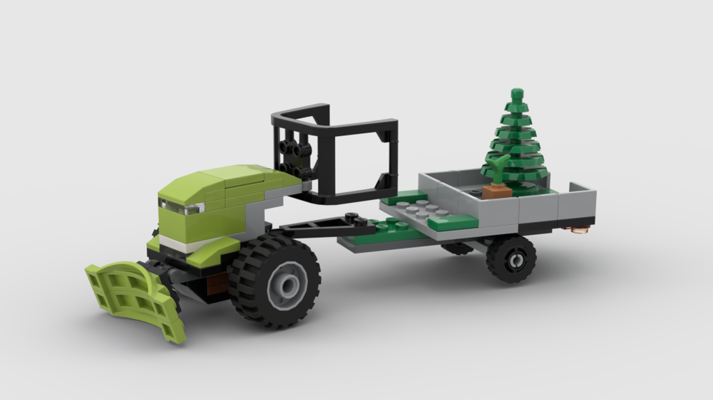 Lego 60390 - Single-Axle Tractor with Trailer and Snow Plough