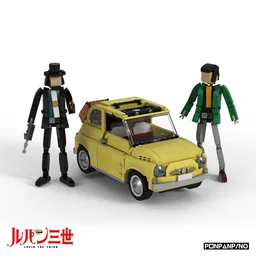 Lupin 3rd Action Figure (LEGO 10271 Fiat 500 scaled)