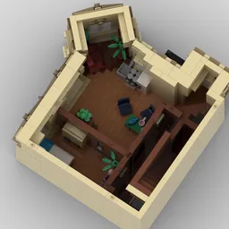 Beaux-Arts Modular Building with interior