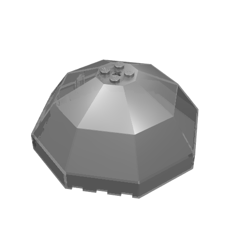 Lego Windscreen 10 x 10 x 4 Octagonal Canopy / Trans-Brown