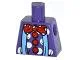 Torso Blue Suspenders and Red Polka Dot Bow Tie and Buttons Pattern (Clown) / Dark Purple