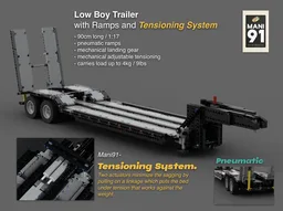 Low Loader Trailer with Pneumatic Ramps and Preload-System