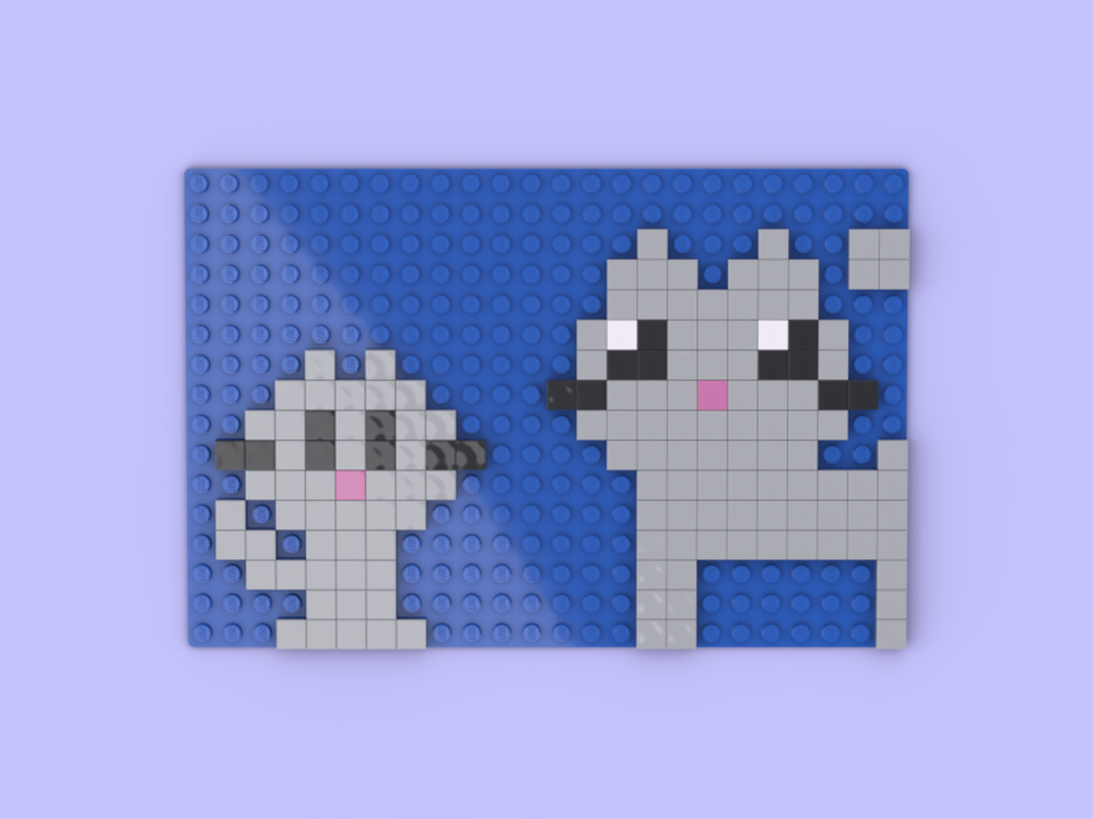 Lego Cat Pixel Art