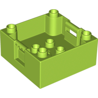 Lego Duplo Container Box 4 x 4 with Studs on Corners / Lime