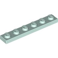 Lego Plate 1 x 6 / Light Aqua