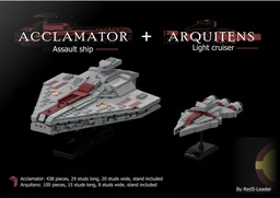 Acclamator Assault ship and Arquitens Light cruiser