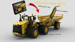 42114 C-Model: John Deere 9620 R with grain cart