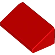Brick Sloped 30° 1 x 2 x 2/3 / Red