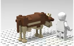 Alpine Cow #2 (minifigure-scale)