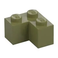 Brick 2 x 2 Corner / Olive Green
