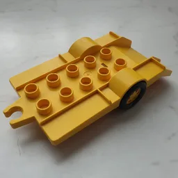 Duplo Trailer with Ramp and 2 x 5 Studs / Yellow