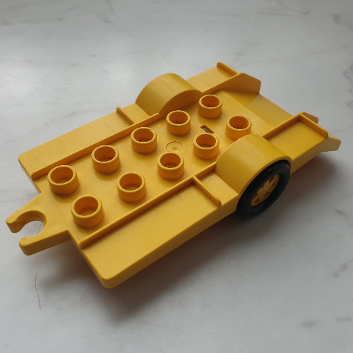 Lego Duplo Trailer with Ramp and 2 x 5 Studs / Yellow