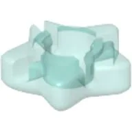 Clikits Icon, Star 2 x 2 Small, with Hole / Trans-Light Blue