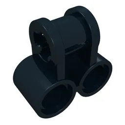 Technic Axle and Pin Connector Perpendicular Double / Black