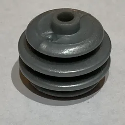 Pen Bead, Round Orb, 4 Discs / Dark Gray