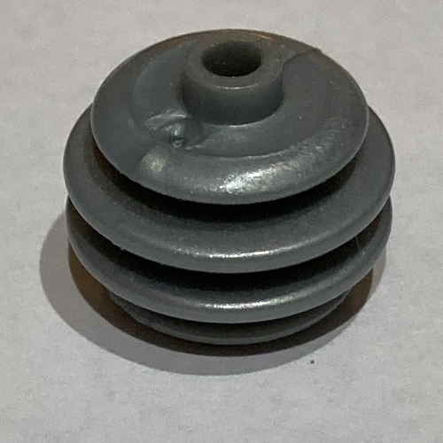 Lego Pen Bead, Round Orb, 4 Discs / Dark Gray