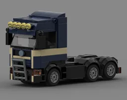 European style cabover semi truck