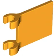 Flag 2 x 2 Square, Flat Clip Edge [Thick Clips] / Bright Light Orange