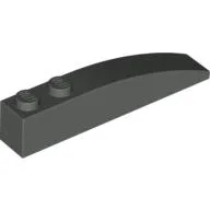 Brick Curved 6 x 1 / Dark Gray
