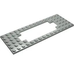 Plate Special 6 x 16 with Motor Opening Wide / Light Gray