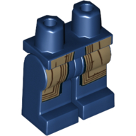 Lego Hips and Dark Blue Legs with Dark Tan Coattails Print / Dark Blue