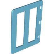 Duplo Door with Two Long Window Panes / Medium Azure