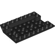 Lego Brick Sloped Inverted 45° 6 x 8 Double with Pin Holes on Sides / Black