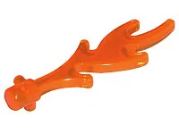 Wave / Flame Rounded with Base Pegs / Trans-Neon Orange