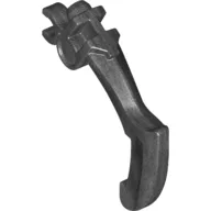Large Figure Weapon Claw, Bent and Notched with Clip / Pearl Titanium