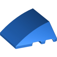 Lego Brick Wedged, Curved 4 x 3 No Studs [Plain] / Blue