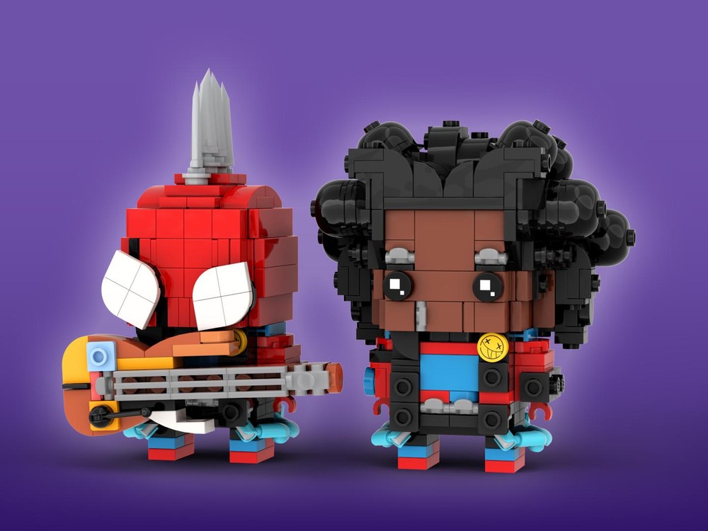 Lego Spider-Punk Brickheadz LEGO MOC - Spider-Man: Across The Spider-Verse