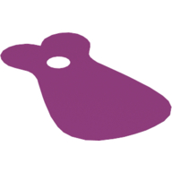 Lego Neckwear Cape, Rounded, 2 Round Collars in Front [Shiny Spongy Stretchable Fabric] / Magenta