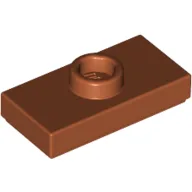 Plate Special 1 x 2 with 1 Stud with Groove (Jumper) / Dark Orange