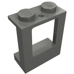Window 1 x 2 x 2 Plane, Solid Studs / Dark Bluish Gray