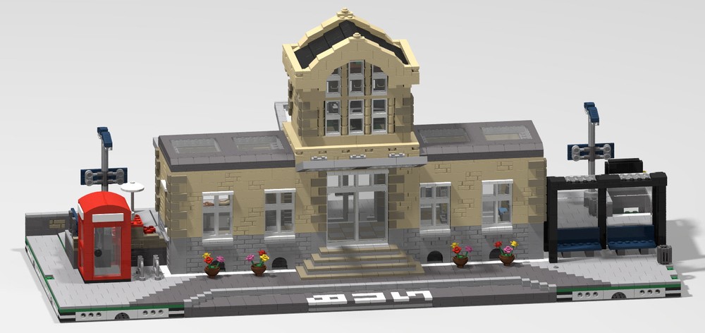 Lego Classic modern train station
