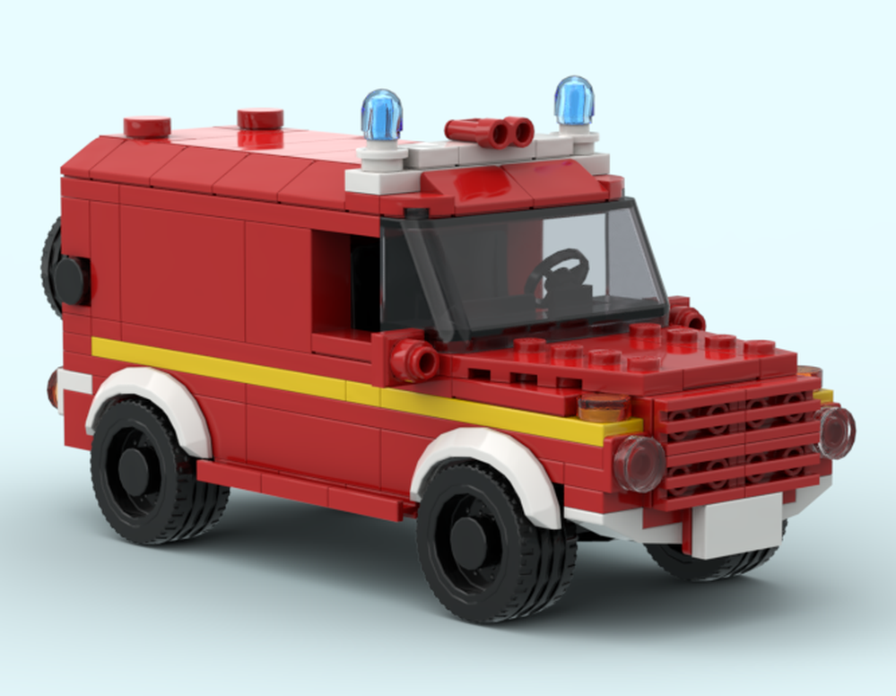Lego Feuerwehr Bundeswehr Wolf MERCEDES Fire Car German Army