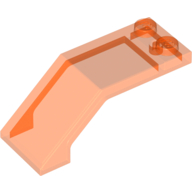 Lego Windscreen 5 x 2 x 1 2/3 / Trans-Neon Orange