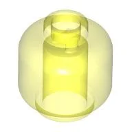 Minifig Head [Plain] [Blocked Open Stud] / Trans-Neon Green