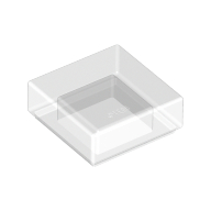 Lego Tile 1 x 1 with Groove / Trans-Clear