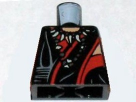 Lego Torso Indiana Jones Robe with Red Trim and Ceremonial Necklace Pattern