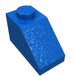 Brick Sloped 45° 2 x 1 with Bottom Pin / Blue