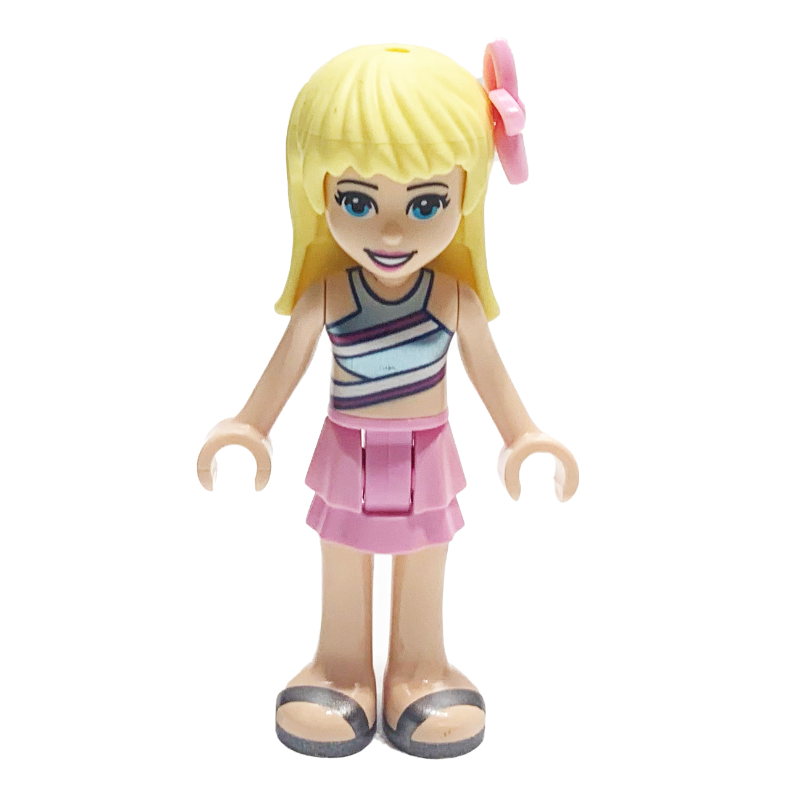 Lego Stephanie - Sand Green Top, Bright Pink Skirt