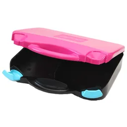 Storage Case, with Rounded Corners, Magenta Lid, Medium Azure Latches / Black