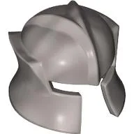 Helmet Castle with Cheek Protection Angled / Flat Silver
